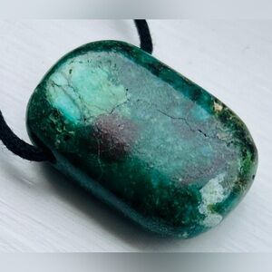 Natural Chrysocolla Pendant Necklace – 11 grams